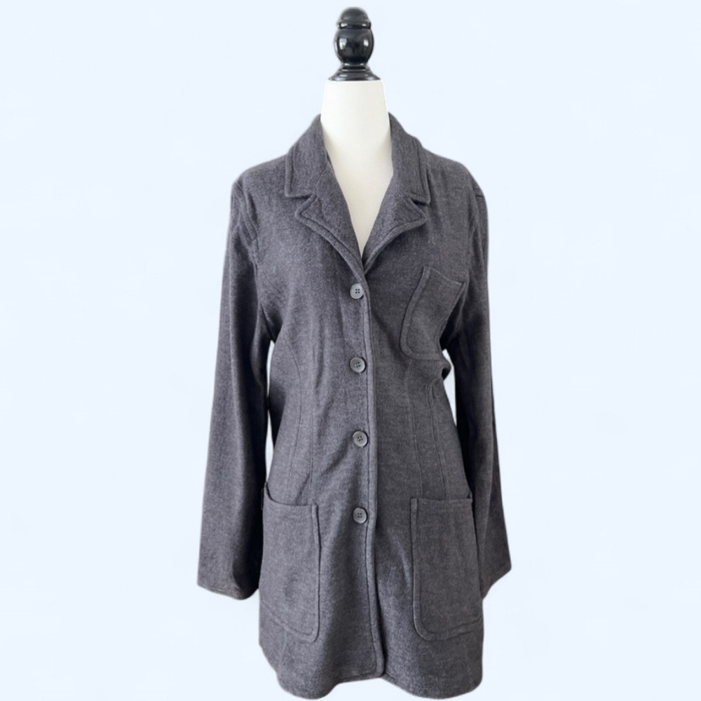 Vintage Holt Renfrew Classics Women’s Wool Grey Long Cardigan Cabincore Small